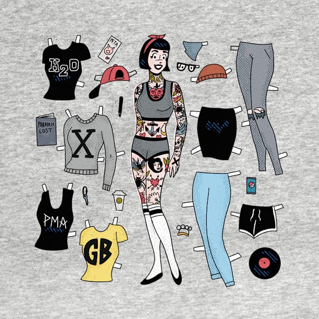Hardcore girl paper doll by HEcreative